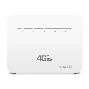 เราเตอร์ WiFi 4G แบบพกพา Cat6เราเตอร์ไร้สายในบ้าน2.4G & 5G ปลดล็อค fddd/TDD พร้อมพอร์ต RJ45สำหรับผู้ใช้64คน