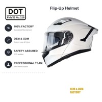 Casque de moto certifié DOT à visière relevable, coque ABS, EPS, boucle à dégagement rapide, logo personnalisé, vente en gros directe d'usine OEM