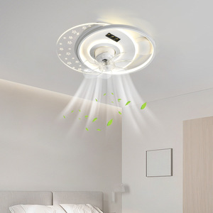 Invisible Fan <b>Light</b> Led <b>Ceiling</b> Fan Full Spectrum Flush Mount For Living Room Bedroom - Product Image 3