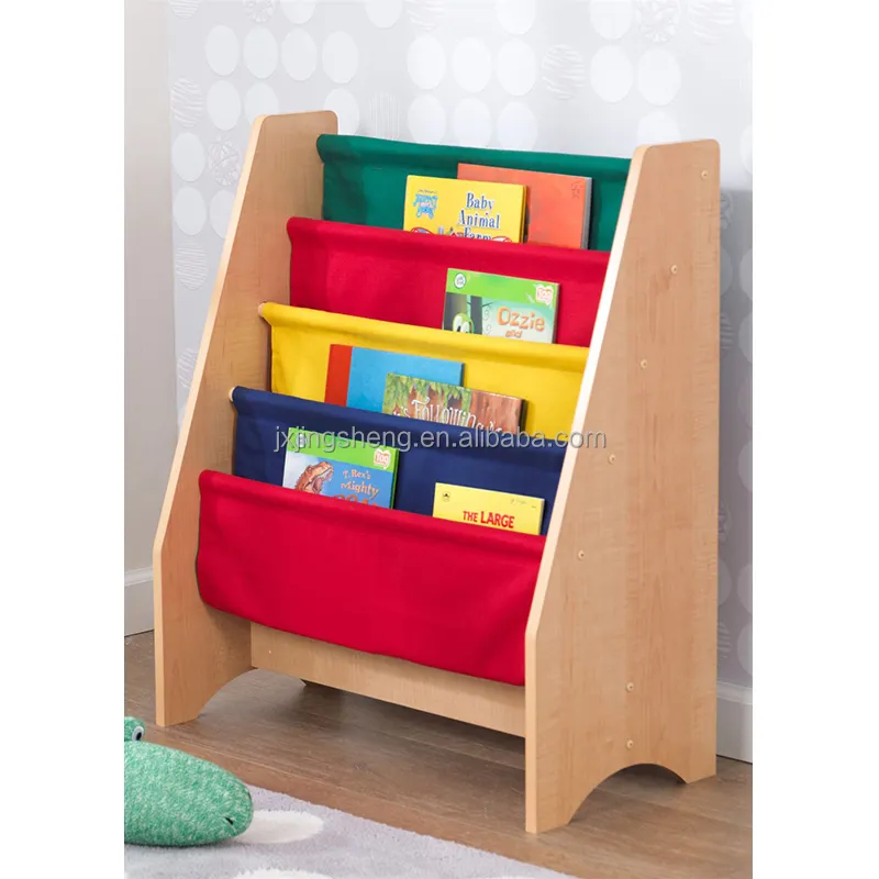 Wohnzimmer möbel Weiß 4-stufige Aufbewahrung organisator Bücherregale Sicherheit MDF Sling Bücherregal Kinder Display Bücherregal