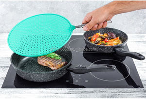 OEM panci Anti percikan 28 cm silikon, pelindung panci silikon pelindung percikan layar minyak wajan goreng pelindung percikan - Product Image 2