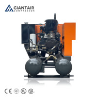 Compresseur d'air diesel portable de type vis GIANTAIR 177cfm 8 bar pour l'exploitation minière, la construction et le forage