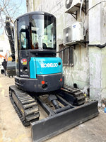 Kobelco 3T 3.5 Ton 35SR Excavatora Pelle Micro Compact Cabine Fermée d'Occasion d'occasion avec Excellente Qualité Mini Pelle