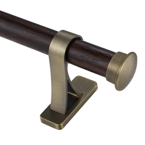 ZSTARR Tiges décoratives en aluminium <span class=keywords><strong>de</strong></span> 1,1'' <span class=keywords><strong>de</strong></span> diamètre, imitation bois, avec embouts simples, accessoires pour rideaux <span class=keywords><strong>de</strong></span> fenêtre - Product Image 1