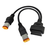 Linkyou Harley Davidson 2-in-1 4-Pin 6-Pin OBD2 Motorrad-Diagnosekabel Kupferleiter 12-24V Automobilverkabelung NET+OS 1