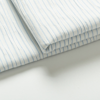 Tissu tissé teint en fil à rayures verticales, personnalisable pour chemises et blouses, tissu élastique