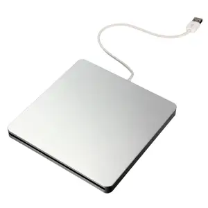 Caja de unidad de DVD externa para ordenador portátil DVD-RW, carcasa de succión Superfina con ranura USB 2,0, unidad portátil de DVD