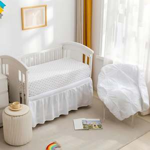 Ensemble de literie pour lit de bébé 3 pièces, ensemble de couette douce pour lit de bébé avec édredon, drap et jupe de lit - Product Image 2