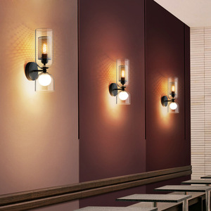 Nordic-Style Creative Double-Headed Mesh Glass <b>Wall</b> Lamp for Bedroom Living Room Hotel Background <b>Wall</b>-Unique <b>Bedside</b> <b>Lighting</b> - Product Image 6