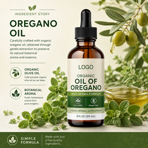 Complément alimentaire Huile d'origan Liquide oral Gouttes Vitamines Huile d'origan biologique pour améliorer l'immunité Adulte - Product Image 3
