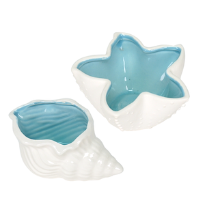Nordic Style Starfish Conch Rounded Shape Shell Multi-Functional Ceramic <b>Ring</b> Holder Trinket <b>Plate</b> for Home Decoration - Product Image 2