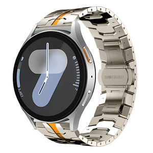 Bracelets de montre de luxe en acier inoxydable à boucle papillon pour Samsung <span class=keywords><strong>Galaxy</strong></span> Watch 7 40mm 44mm Bracelets de montre en acier 20mm - Product Image 2