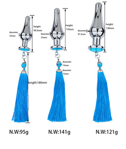 Boîte personnalisée gratuite - Plug anal à pompon en acier inoxydable avec cristal amovible, stimulateur anal, jouets sexuels pour mamelons, masseur de prostate, gode - Product Image 5