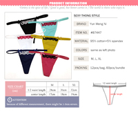 Tanga de Encaje para Mujer, Nueva y Popular, Ropa Interior Femenina de Encaje y Algodón, Tanga Sexy para Mujer