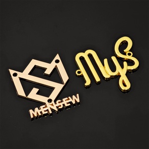 Etiqueta metálica con logotipo para accesorios de ropa, chapado en oro, grabada, para hiyab, abaya, bufanda, zapatos, etiqueta metálica con logotipo de marca personalizada, etiqueta metálica para bolsos - Product Image 4