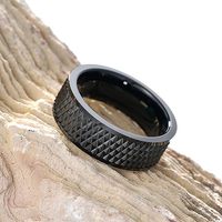 Ensemble de bagues de mariage vintage en tungstène pour couple, 8 mm, argent/noir, coupe plate