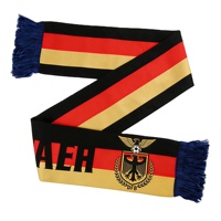 Maßgeschneiderter Digitaldruck Gestrickter Polyester-Satin Sport-Team-Club Unterstützungs-Fußball-Fanschal
