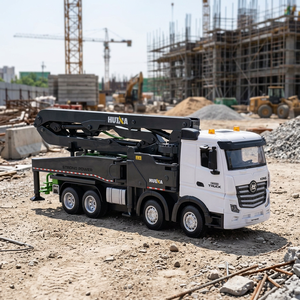 รถบรรทุกคอนกรีตบังคับวิทยุ Huina Rc Truck 1/18 แบบกึ่งโลหะ แขนยาว 120 ซม. 12 ช่องสัญญาณ สำหรับงานก่อสร้าง พร้อมสาย USB - Product Image 3