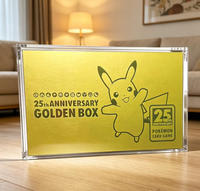 Boîte de présentation transparente magnétique écologique personnalisée en acrylique, boîte dorée du 25e anniversaire de la marque XC (japonaise)
