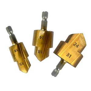 Juego de brocas escalonadas de acero de alta velocidad con vástago hexagonal de 20/25/32 mm para plástico y materiales de diferentes calibres - Product Image 2