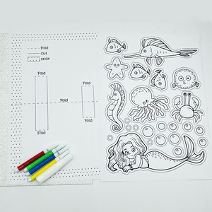 2022 Neues Design Gestalte Deine Eigene Meerjungfrau Pop-up-Karte DIY Malerei Handwerk & Kunst - Product Image 3