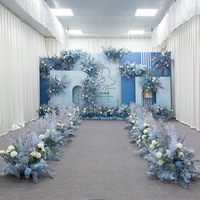 Centre de table élégant pour mariage, boule de fleurs artificielles en soie, décoration pour réception, banquet, célébration