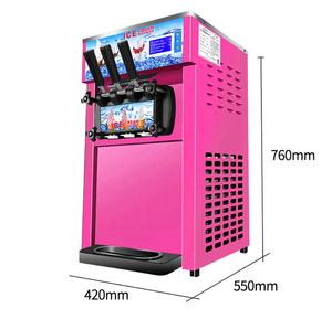 LEMON MECH Machine à crème glacée de bureau 3 couleurs Soft Saint Dai pré-refroidissement automatique commercial - Product Image 2