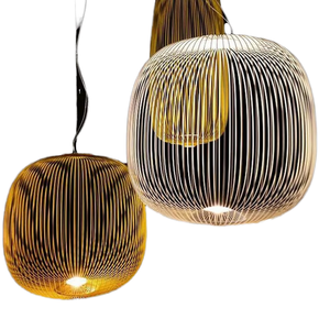 Fournisseurs d'usine de lustres de plafond ronds de luxe pour hôtels, petits lustres et suspensions LED modernes noirs et dorés pour la maison - Product Image 1