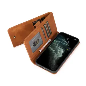 For iPhone 12 Flip Cover Case with Zipper Flip Cover for Cards and Money for iPhone 14 Pro 15 Pro Max 6.7" Zipper Wallet Case