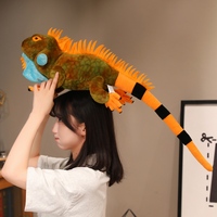 Peluche personnalisée d'animal sauvage, iguane réaliste, poupée de lézard en coton PP, OEM ODM, cadeau anti-stress, décoration d'intérieur