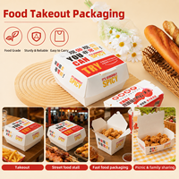 Non-Folding Recycled Kraft Paper Airplane Mailer Box with Matt Lamination and Embossing for Fast Food Takeout