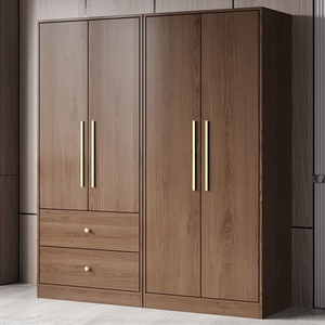 Armario de Madera MDF Moderno y Sencillo, Mueble de Almacenamiento para Dormitorio, Armario Económico con Puerta Abatible para Apartamentos Pequeños - Product Image 1