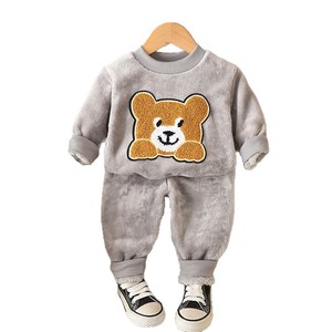 Vêtements d'automne et d'hiver pour enfants, pyjamas bébé deux pièces, nouvelle collection 2025, costume homme/femme, vêtements de détente en flanelle, vêtements de maison, dessin animé animal - Product Image 6