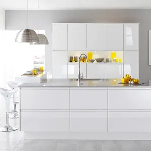 Vermonhouzz blanc personnalisé haute brillance laque porte armoires de cuisine