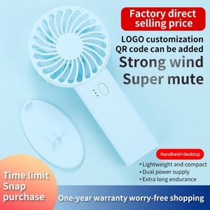 Nuevo Producto 2025 - Ventilador de Mano Recargable Portátil de 3 Velocidades con Batería Incluida, para Uso en Exteriores, Embalaje en Caja Corrugada - Product Image 4