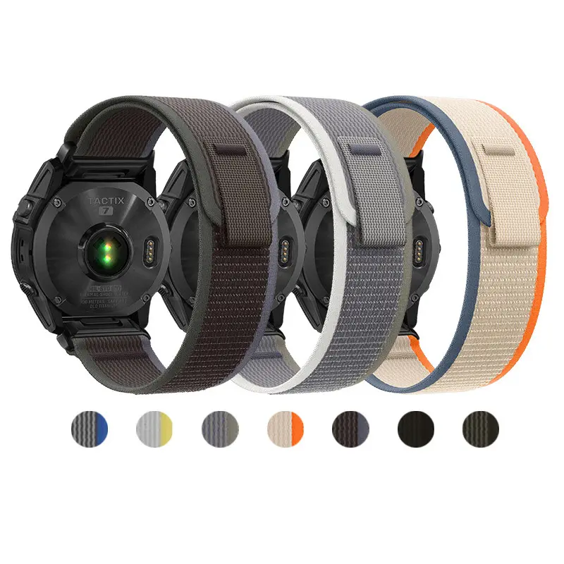 ShanHai 22 26mm Trail döngü naylon kayış için Garmin Fenix 7 7X 6X 6 Pro 5 5X artı 3 3HR 945 Epix Gen 2 Enduro Quickfit Band