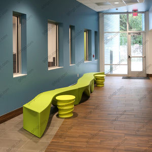 Tabouret moderne en FRP pour l'extérieur et l'intérieur, durable, meubles en fibre de verre pour hôtels, parcs, cours, hôpitaux - Product Image 5