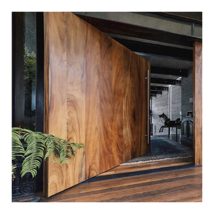 Garantie de qualité Maison rustique en bois Villa Sécurité Grande entrée avant <span class=keywords><strong>Porte</strong></span> en bois massif Simple Droite - Product Image 4