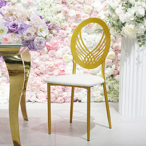 Silla Chiavari de Comedor Dorada Moderna de Hierro Apilable <span class=keywords><strong>para</strong></span> Bodas y <span class=keywords><strong>Eventos</strong></span> de Hotel - Product Image 1