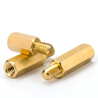 Entretoises hexagonales en laiton M3, filetées mâle-femelle M2, M3, M4, M5, M6, entretoises cylindriques hexagonales pour PCB, vis entretoises hexagonales en laiton