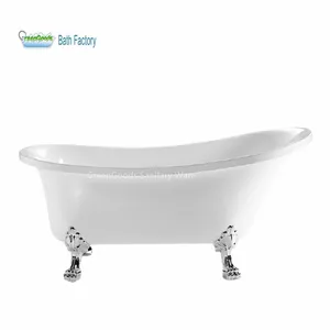 Netherlands European Style 1800 X 750 Size Freestanding Bathroom Bath Tubs White Color Vintage Classic Acrylic Claw Foot Bathtub