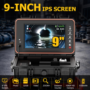 Caméra d'<span class=keywords><strong>inspection</strong></span> de <span class=keywords><strong>canalisation</strong></span> 7 mm 1080P auto-nivelante avec DVR 32 Go pour égouts et tuyaux - Product Image 2