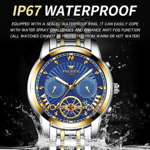 Reloj de Lujo de Cuarzo para Hombre FNGEEN 4560 de Alta Calidad, Reloj de Acero Inoxidable, Resistente al Agua y a los Arañazos - Product Image 4
