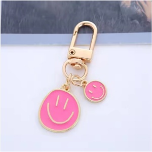 Oferta Especial: Llavero de Metal Esmaltado con Colgante de Cara Sonriente para Mujer - Product Image 3