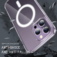 Funda Transparente con Carga Inalámbrica para iPhone 18 17 16 15 Pro Max, Diseño Magnético para Samsung