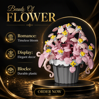 Ensemble de blocs de construction Plante Araignée Mariage 205 pièces, Puzzle en briques pour pot de fleurs, Cadeau pour filles