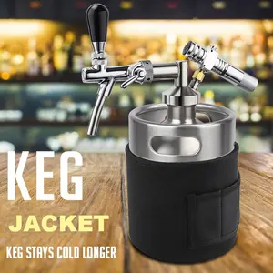 Stainless Steel Premium 5L Mini Beer Keg Home Brewing Beer Growler