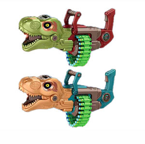 <span class=keywords><strong>Jeux</strong></span> de tir à tête de dinosaure avec brouillard électrique Mitrailleuse automatique Pistolet à balles souples Gatling EVA pour enfants - Product Image 1