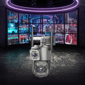 Caméra IP réseau 2K 12MP CMOS à double objectif, intérieur/extérieur, IP66, grand angle, WIFI, PTZ, suivi automatique IA, vision nocturne, audio bidirectionnel - Product Image 2