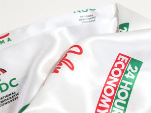 Venta al por mayor 100% poliéster diseño personalizado impresión Digital bufanda cuadrada moda seda satén <span class=keywords><strong>Bandana</strong></span> para Ghana elección - Product Image 5